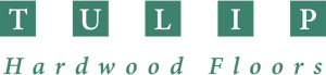 Tulip Hardwood Floors logo, green standard version